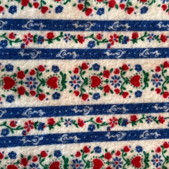 Land of Salzburg Robe Belt Floral Striped Womens Large Cozy Cottagecore Flaw Hem - Picture 4 of 15